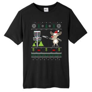 Ugly Disc Golf Christmas Sweater Reindeer Sleigh Frolf Set Cute Gift Tall Fusion ChromaSoft Performance T-Shirt