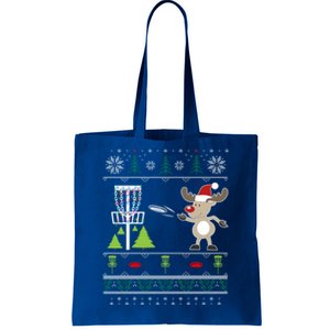 Ugly Disc Golf Christmas Sweater Reindeer Sleigh Frolf Set Cute Gift Tote Bag