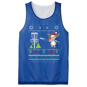 Ugly Disc Golf Christmas Sweater Reindeer Sleigh Frolf Set Cute Gift Mesh Reversible Basketball Jersey Tank