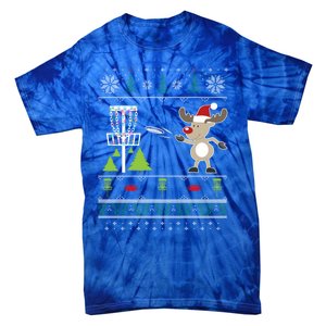 Ugly Disc Golf Christmas Sweater Reindeer Sleigh Frolf Set Cute Gift Tie-Dye T-Shirt