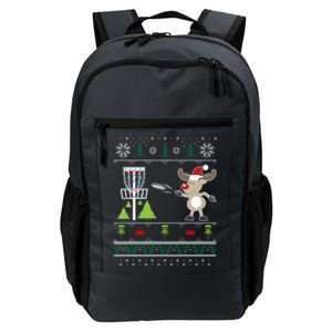 Ugly Disc Golf Christmas Sweater Reindeer Sleigh Frolf Set Cute Gift Daily Commute Backpack