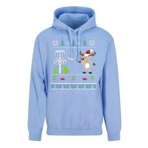 Ugly Disc Golf Christmas Sweater Reindeer Sleigh Frolf Set Cute Gift Unisex Surf Hoodie