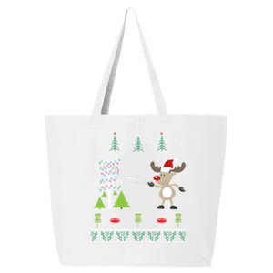 Ugly Disc Golf Christmas Sweater Reindeer Sleigh Frolf Set Cute Gift 25L Jumbo Tote