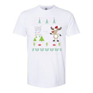 Ugly Disc Golf Christmas Sweater Reindeer Sleigh Frolf Set Gift Softstyle CVC T-Shirt