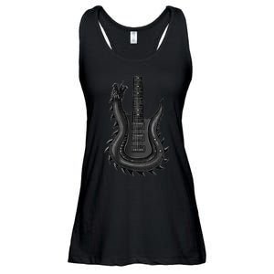 Unique Dragon Guitar Rock N Roll Band Musics Ladies Essential Flowy Tank