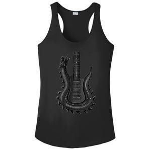 Unique Dragon Guitar Rock N Roll Band Musics Ladies PosiCharge Competitor Racerback Tank