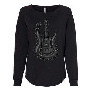 Unique Dragon Guitar Rock N Roll Band Musics Womens California Wash Sweatshirt