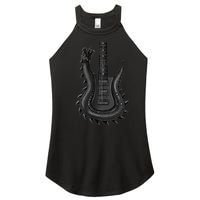 Unique Dragon Guitar Rock N Roll Band Musics Women's Perfect Tri Rocker Tank