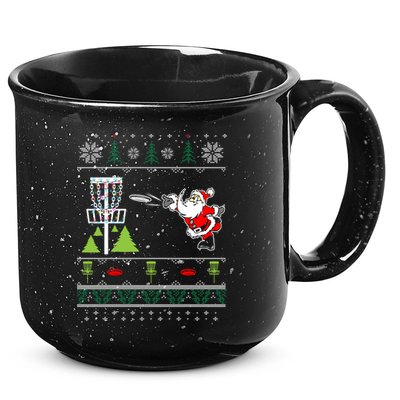 Ugly Disc Golf Santa Christmas Sweater Funny Xmas Frolf 15oz Campfire Ceramic Mug