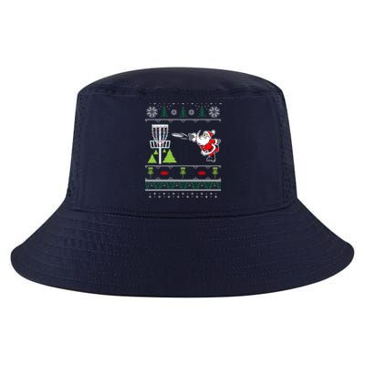 Ugly Disc Golf Santa Christmas Sweater Funny Xmas Frolf Cool Comfort Performance Bucket Hat