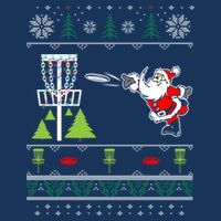 Ugly Disc Golf Santa Christmas Sweater Funny Xmas Frolf Doggie Tank