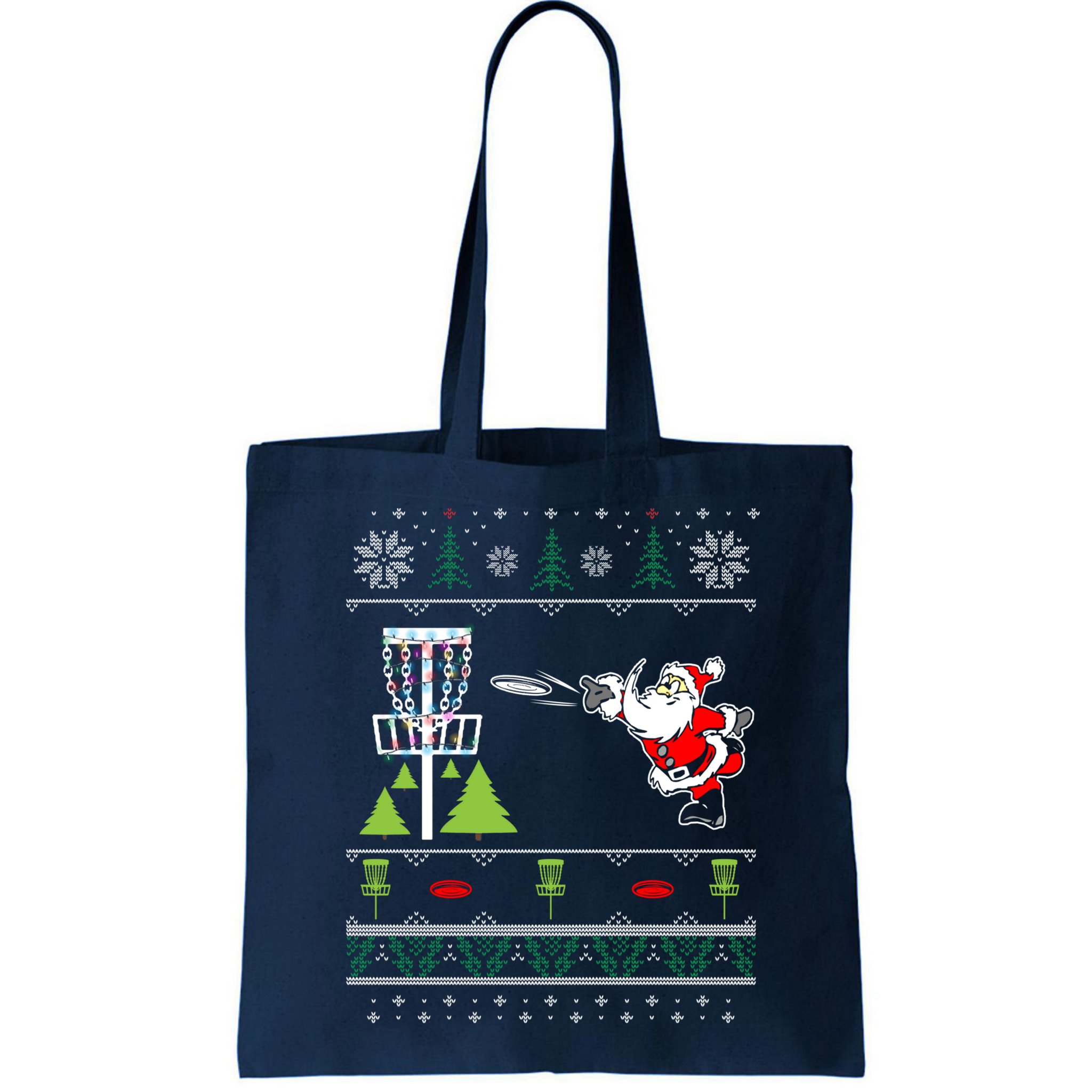 Ugly Disc Golf Santa Christmas Sweater Funny Xmas Frolf Bag