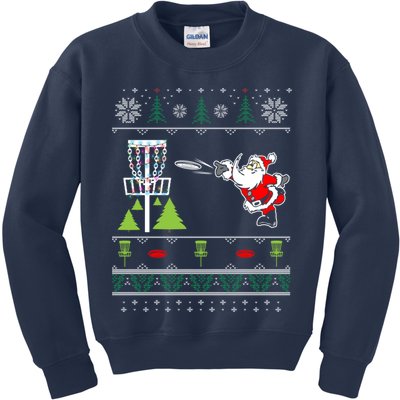 Ugly Disc Golf Santa Christmas Sweater Funny Xmas Frolf Kids Sweatshirt