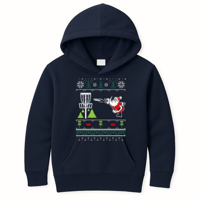 Ugly Disc Golf Santa Christmas Sweater Funny Xmas Frolf Kids Hoodie