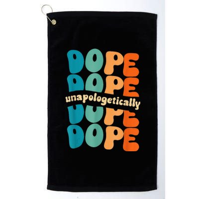 Unapologetically Dope Groovy Retro Black History Month Platinum Collection Golf Towel