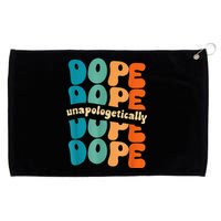 Unapologetically Dope Groovy Retro Black History Month Grommeted Golf Towel