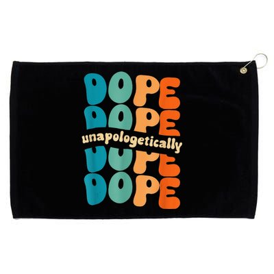 Unapologetically Dope Groovy Retro Black History Month Grommeted Golf Towel