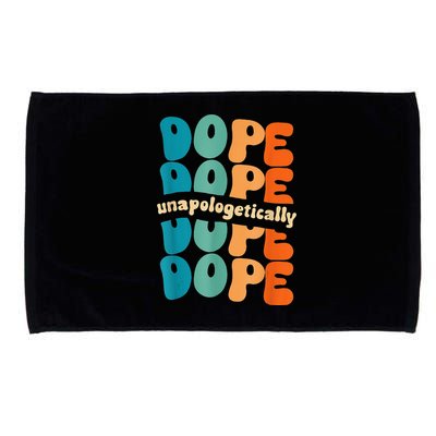 Unapologetically Dope Groovy Retro Black History Month Microfiber Hand Towel