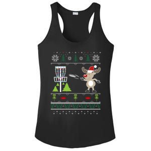 Ugly Disc Golf Christmas Sweater Reindeer Sleigh Frolf Set Gift Ladies PosiCharge Competitor Racerback Tank