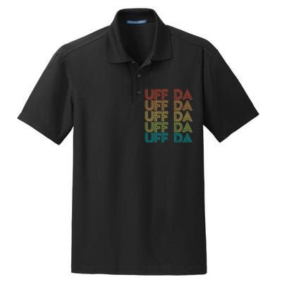 Uff Da Gift Scandinavian Minnesota Norwegian Midwestern Dry Zone Grid Polo