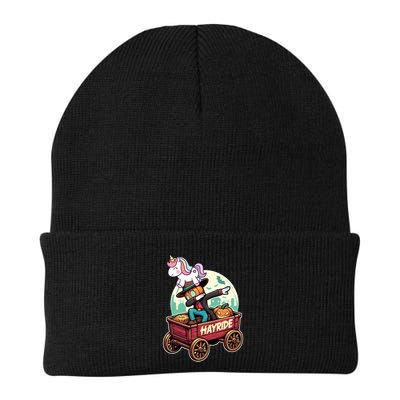 Unicorn Dabbing Halloween Haunted Hayride Wagon Cute Gift Beanie
