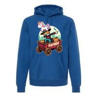 Unicorn Dabbing Halloween Haunted Hayride Wagon Cute Gift Premium Hoodie