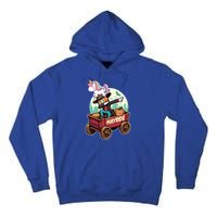 Unicorn Dabbing Halloween Haunted Hayride Wagon Cute Gift Tall Hoodie