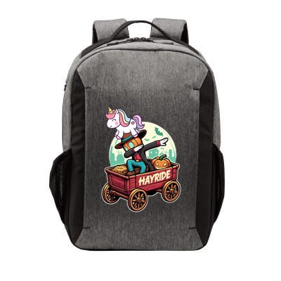 Unicorn Dabbing Halloween Haunted Hayride Wagon Cute Gift Vector Backpack
