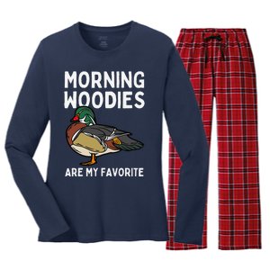 Unique Duck Hunting Art Hunter Duck Hunting Women's Long Sleeve Flannel Pajama Set 