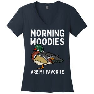 Unique Duck Hunting Art Hunter Duck Hunting Women's V-Neck T-Shirt