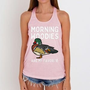 Unique Duck Hunting Art Hunter Duck Hunting Women's Knotted Racerback Tank