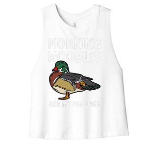 Unique Duck Hunting Art Hunter Duck Hunting Women's Racerback Cropped Tank