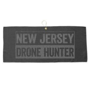 Ufo Drone Humor New Jersey Drone Hunter Large Microfiber Waffle Golf Towel