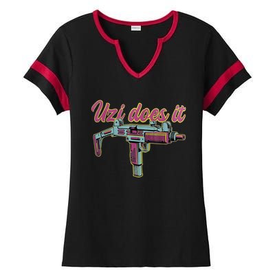 UZI DOES IT Ladies Halftime Notch Neck Tee