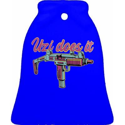 UZI DOES IT Ceramic Bell Ornament