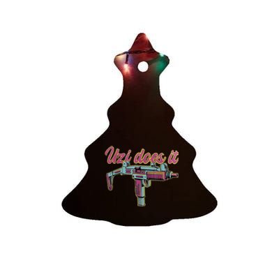 UZI DOES IT Ceramic Tree Ornament