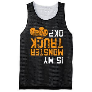 Upside Down Is My Monster Truck Ok Monster Truck Lovers Mesh Reversible Basketball Jersey Tank