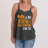 Upside Down Is My Monster Truck Ok Monster Truck Lovers Women's Strappy Tank