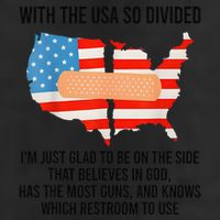 Usa Divided IM Just Glad To Be On The Side Believes In God Adult Drive Performance Visor