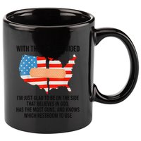 Usa Divided IM Just Glad To Be On The Side Believes In God 11oz C Handle Ceramic Mug