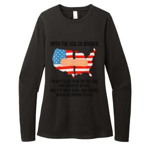 Usa Divided IM Just Glad To Be On The Side Believes In God Womens CVC Long Sleeve Shirt