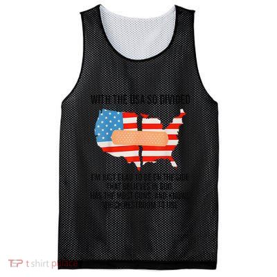 Usa Divided IM Just Glad To Be On The Side Believes In God Mesh Reversible Basketball Jersey Tank