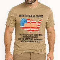 Usa Divided IM Just Glad To Be On The Side Believes In God Cooling Performance Crew T-Shirt