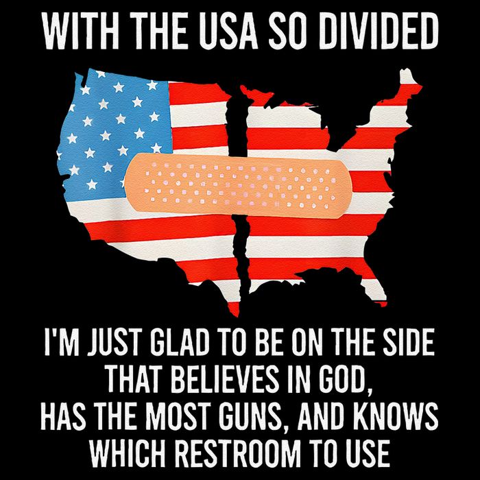 Usa Divided IM Just Glad To Be On The Side Believes In God Sustainable Bucket Hat