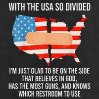 Usa Divided IM Just Glad To Be On The Side Believes In God Adult Drive Performance Visor