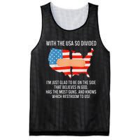 Usa Divided IM Just Glad To Be On The Side Believes In God Mesh Reversible Basketball Jersey Tank