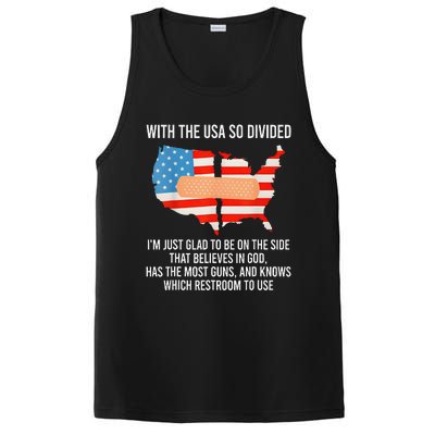 Usa Divided IM Just Glad To Be On The Side Believes In God PosiCharge Competitor Tank