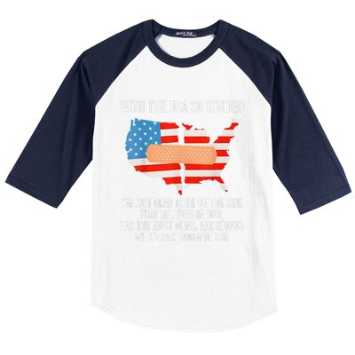 Usa Divided IM Just Glad To Be On The Side Believes In God Baseball Sleeve Shirt