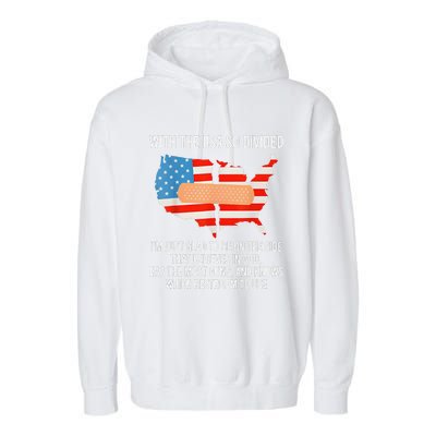 Usa Divided IM Just Glad To Be On The Side Believes In God Garment-Dyed Fleece Hoodie