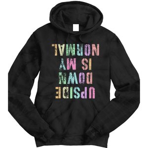 Upside Down Is My Normal Gymnastics Tumbling Gymnast Tie Dye Hoodie